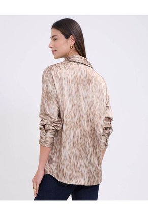 Camisa Para Mujer Manga Larga Color Café Marca Patprimo #30010694