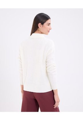 Saco Para Mujer Cuello V Color Crema Marca Patprimo #30330630
