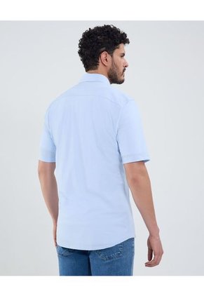 Camisa Para Hombre Manga Corta Con Bolsillo Cuello Formal C Color Azul Marca Patprimo #44013151