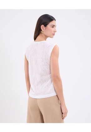 Camiseta Para Mujer Manga Corta Cuello V Color Blanco Marca Patprimo #30093762