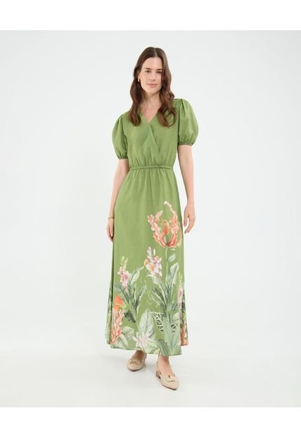 Vestido Para Mujer M/C Largo Color Verde Marca Patprimo #30171030