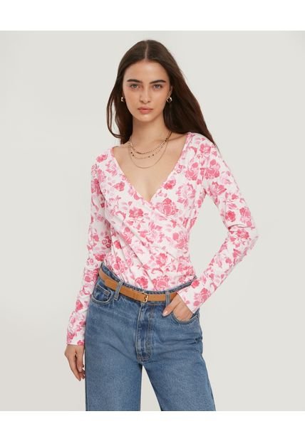 Camiseta Para Mujer Manga Larga Color Rosa Marca Patprimo #30093368