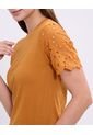 Camiseta Para Mujer Manga Corta Cuello Redondo Color Naranja Marca Patprimo #30093759 de Patprimo