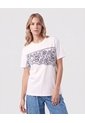 Camiseta Estampado Manga Corta Para Mujer  Para Mujer Blanco Patprimo de Patprimo
