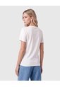 Camiseta Estampado Manga Corta Para Mujer  Para Mujer Blanco Patprimo de Patprimo