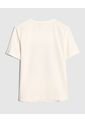 Camiseta Para Mujer Patprimo Color Marfil Material Poliéster 62% Algodón 34%-Elastano 4% de Patprimo