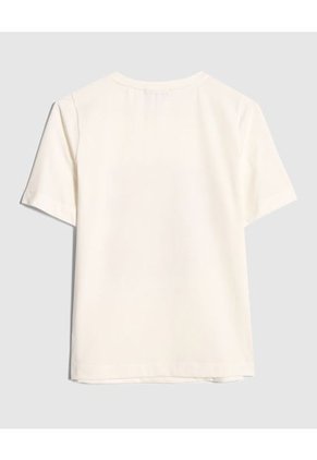 Camiseta Para Mujer Patprimo Color Marfil Material Poliéster 62% Algodón 34%-Elastano 4%