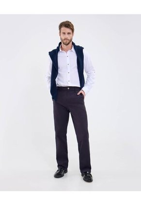 Camisa Manga Larga Con Charretera  Para Hombre Blanco Patprimo