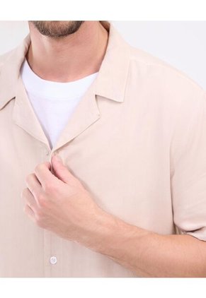 Camisa Manga Corta   Para Hombre Café Patprimo