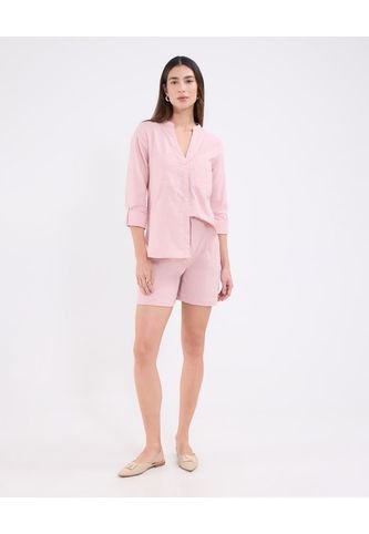 Bermuda Para Mujer Regular Largo Color Rosa Marca Patprimo #30100386 Patprimo