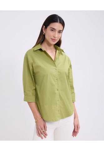 Camisa Para Mujer Manga Larga Color Verde Marca Patprimo #30010715 Patprimo