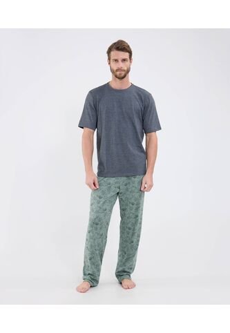 Pijama  Para Hombre M/C P/L Color Verde Marca Patprimo #44040231 Patprimo