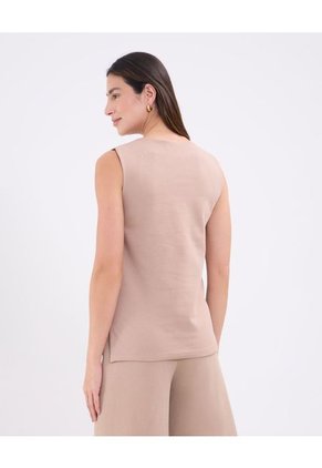 Camiseta Para Mujer Manga Sisa Cuello Redondo Color Café Marca Patprimo #30093714