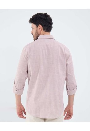 Camisa Para Hombre Manga Larga Sin Bolsillo Cuello Casual M Color Vino Marca Patprimo #44013155