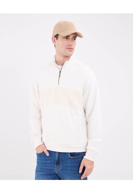 Buzo Para Hombre Cuello Alto O Cuello Tortuga Color Crema Marca Patprimo #44060317