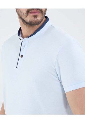 Polo Para Hombre Cuello Mao Sin Bolsillo Color Azul Marca Patprimo #44112738