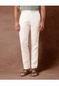 Pantalón De Lino Fresco  Con Corte Recto  Para Hombre Blanco Patprimo de Patprimo