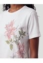 Camiseta Estampada Manga Corta Para Mujer  Para Mujer Blanco Patprimo de Patprimo