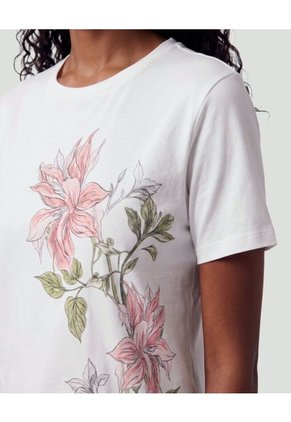 Camiseta Estampada Manga Corta Para Mujer Para Mujer Blanco Patprimo