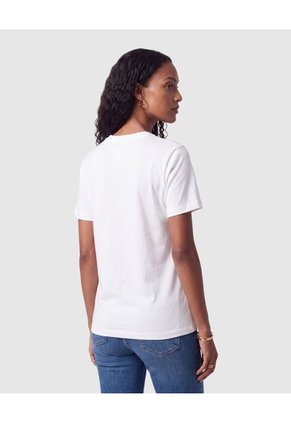 Camiseta Estampada Manga Corta Para Mujer Para Mujer Blanco Patprimo