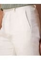 Pantalón De Lino Fresco  Con Corte Recto  Para Hombre Blanco Patprimo de Patprimo