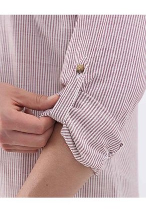 Camisa Para Hombre Manga Larga Sin Bolsillo Cuello Casual M Color Vino Marca Patprimo #44013155