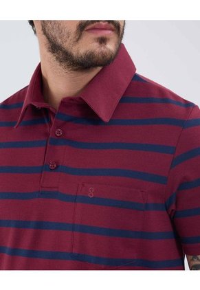 Polo Para Hombre Cuello Maquina Con Bolsillo Color Vino Marca Patprimo #44112758