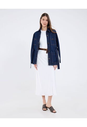 Falda Para Mujer Medio Color Blanco Marca Patprimo #30140407 Patprimo