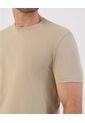 Camiseta Básica Cuello Redondo   Para Hombre Beige Patprimo de Patprimo