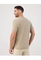 Camiseta Básica Cuello Redondo   Para Hombre Beige Patprimo de Patprimo