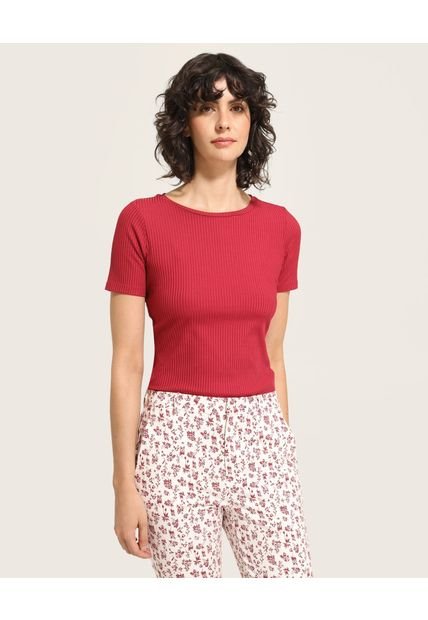 Camiseta De Mujer M/C Marca Patprimo En Color Rojo #30092684