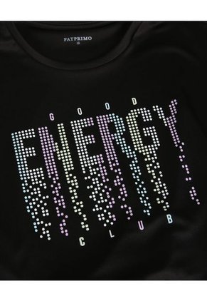 Camiseta Para Niña Manga Corta Color Negro Marca Patprimo #86090335