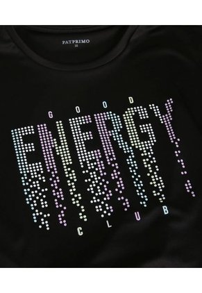 Camiseta Para Niña Manga Corta Color Negro Marca Patprimo #86090335