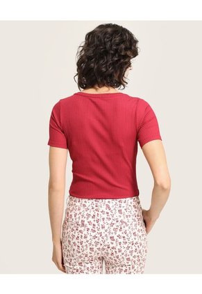 Camiseta De Mujer M/C Marca Patprimo En Color Rojo #30092684