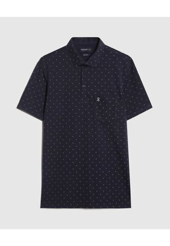 Polo Estampado  Para Hombre Azul Patprimo Patprimo