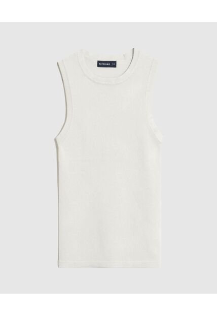 Camiseta  Para Mujer Manga Sisa Cuello Redondo Color Blanco Marca Patprimo #30093867