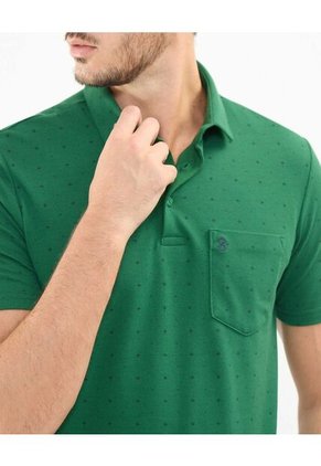 Polo Estampado  Para Hombre Verde Patprimo