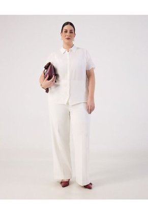 Camisa  Para Mujer Manga Corta Color Blanco Marca Patprimo #14010202