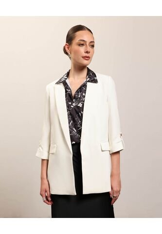 Blazer Para Mujer  Color Blanco Marca Patprimo #30400141 Patprimo