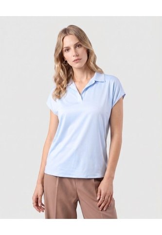 Blusa Unicolor Manga Corta Para Mujer  Para Mujer Azul Patprimo Patprimo