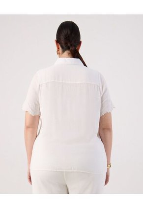 Camisa  Para Mujer Manga Corta Color Blanco Marca Patprimo #14010202