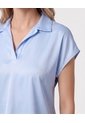 Blusa Unicolor Manga Corta Para Mujer  Para Mujer Azul Patprimo de Patprimo