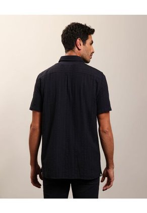 Camisa  Para Hombre Manga Corta Sin Bolsillo Cuello Casual M Color Azul Marca Patprimo #44013177