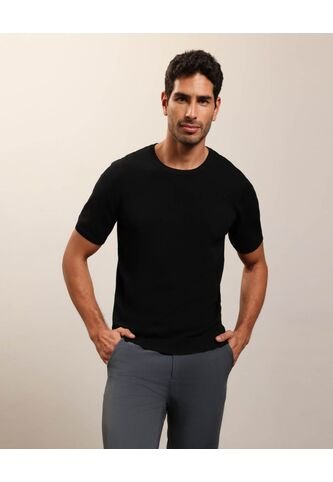 Camiseta  Para Hombre Manga Corta Cuello Redondo Color Negro Marca Patprimo #44090965 Patprimo