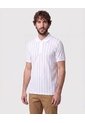 Polo Con Relieve Vertical   Para Hombre Blanco Patprimo de Patprimo