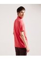 Polo Unicolor Textura  Cuello Duro Con Bolsillo Y Silueta Regular Fit, Campiello Linea Moda  Para Hombre Rojo Patprimo de Patprimo