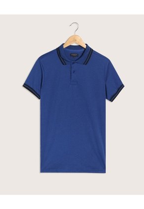 Polo Slim Fit Azul Para Hombre Azul Patprimo