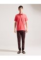 Polo Unicolor Textura  Cuello Duro Con Bolsillo Y Silueta Regular Fit, Campiello Linea Moda  Para Hombre Rojo Patprimo de Patprimo