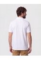 Polo Con Relieve Vertical   Para Hombre Blanco Patprimo de Patprimo