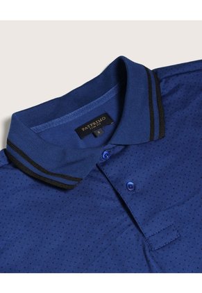 Polo Slim Fit Azul Para Hombre Azul Patprimo
